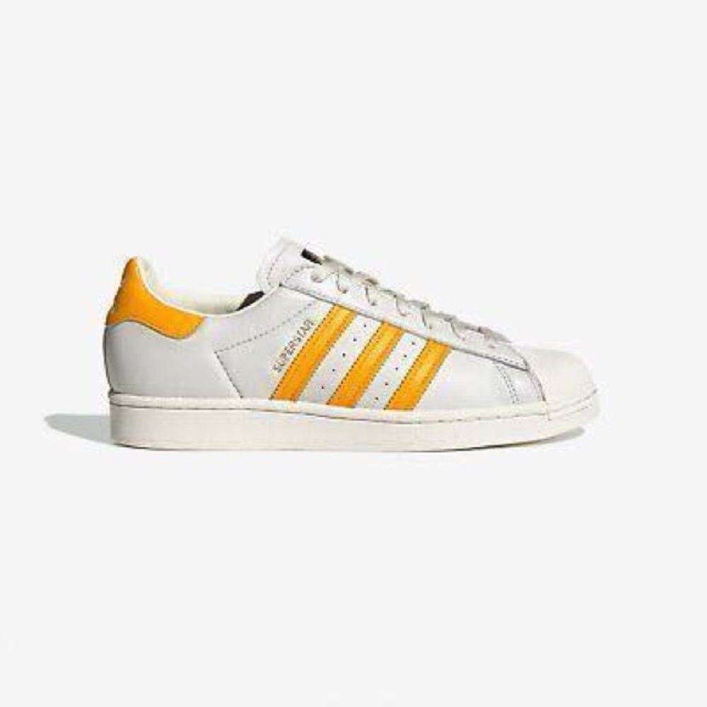 Adidas Superstar Shell Toe Off White Collegiate Gold Yellow H68170 US6 UK5 1/2